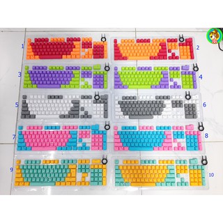 Keycap PBT 104 nút xuyên LED Mix 2 màu ( tặng kèm Keypuller )