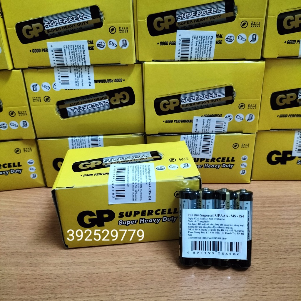 40 Viên pin AA Pin tiểu chính hãng GP supercell chất lượng cao
