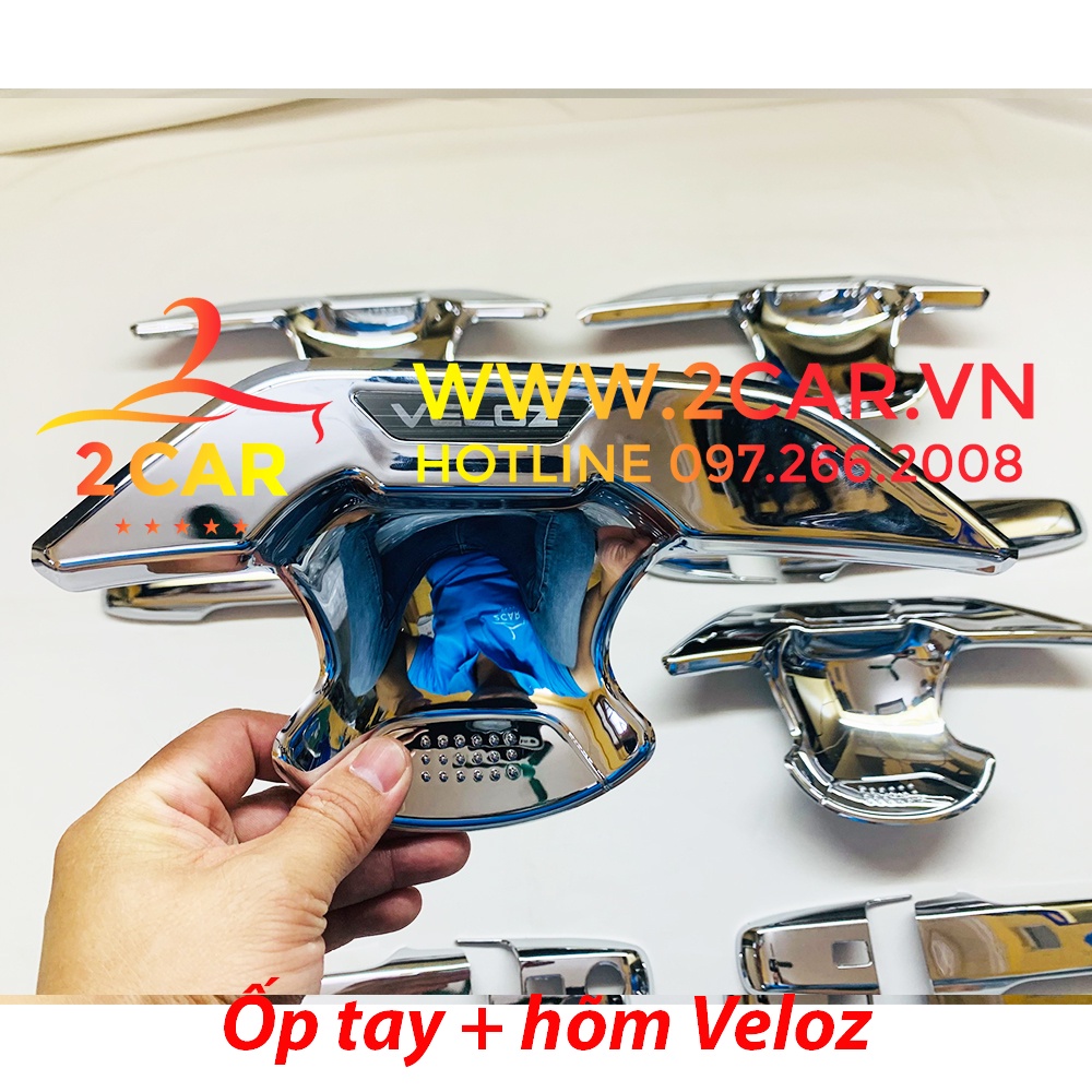 Ốp Tay nắm, Hõm Cửa Xe TOYOTA VELOZ 2022 2023 Mạ Crom cao cấp