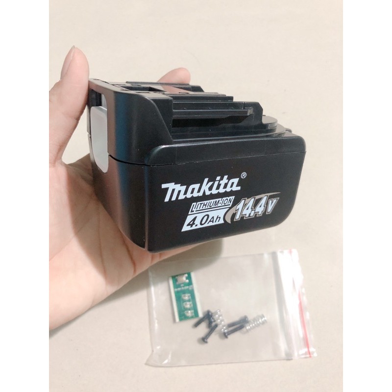 Vỏ kèm mạch báo pin makita 14.4v vỏ nhận sạc zin