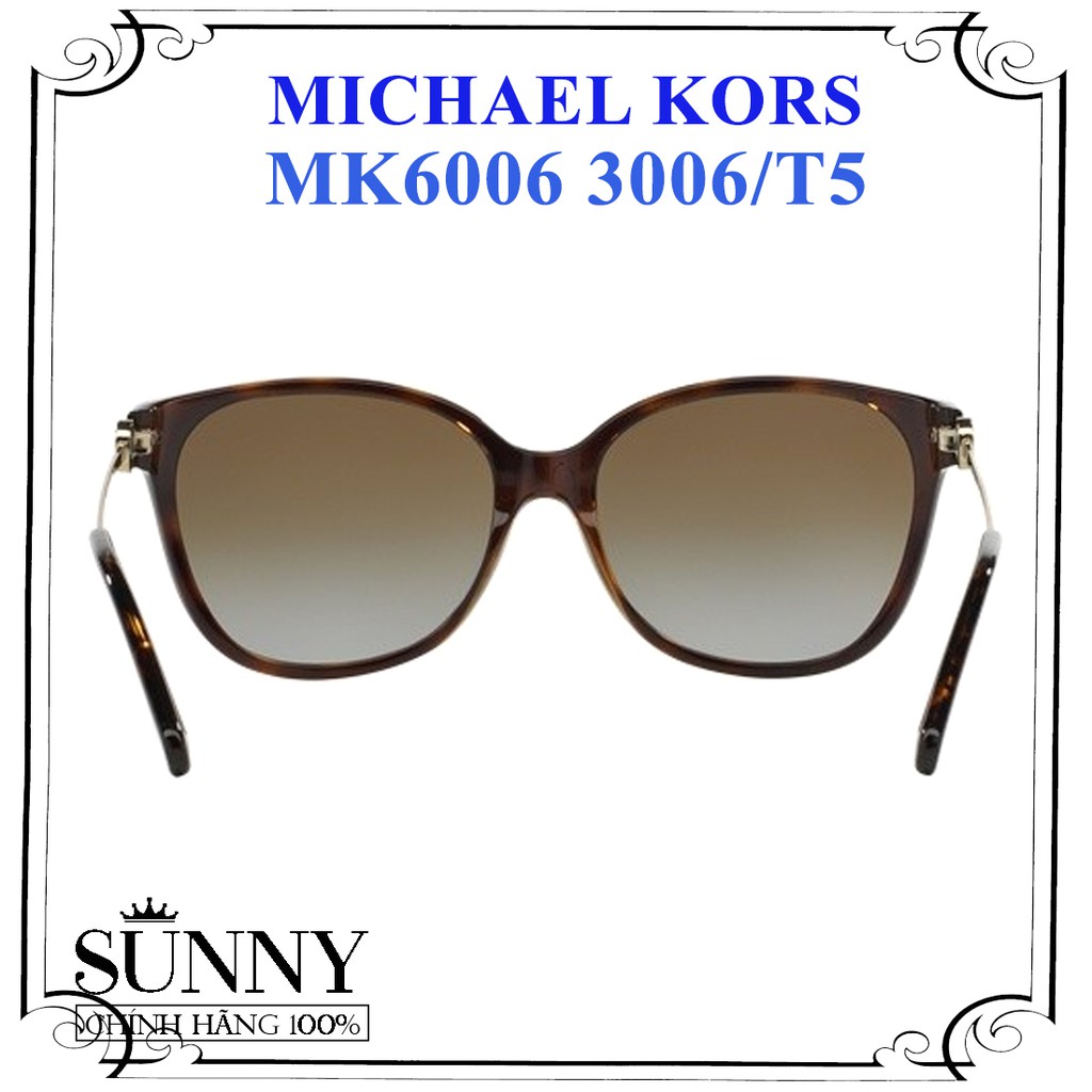 MK6006 3006/T5 kính mát chính hãng Michael Kors chính hãng, thiết kế dễ đeo bảo vệ mắt