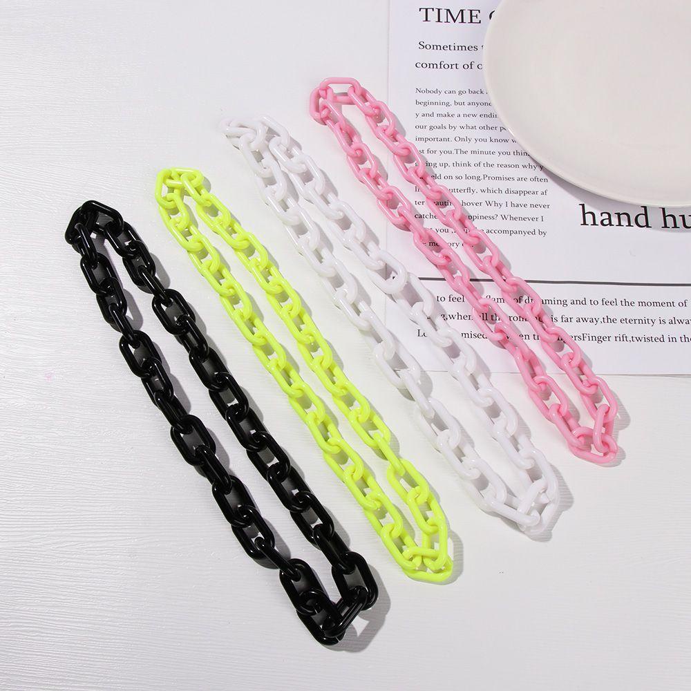 HS Vòng cổ Mặt Đá Acrylic Dày Thời Trang