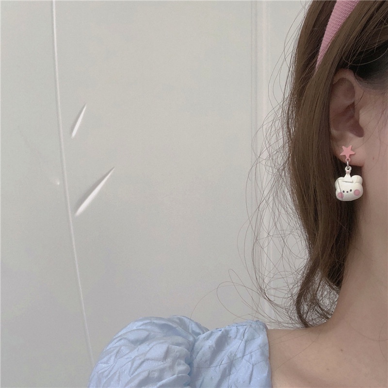 Bông Tai Hình Bánh Quy Ngôi Sao Kiểu Nhật Bản Dễ Thương Cho Nữ