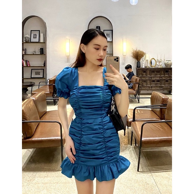 SET VÁY NHÚN 2 MÓN (ÁO + CHÂN VÁY) - XANH CỔ VỊT, HỒNG,ĐEN - MIDY.VN (hình tự chụp) | BigBuy360 - bigbuy360.vn