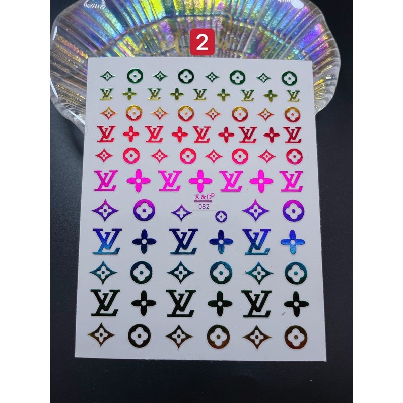 sticker hình thương hiệu dán móng tay nail