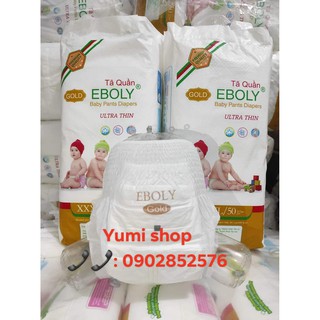 Bỉm tã quần eboly gold size m đến 3x 100 miếng