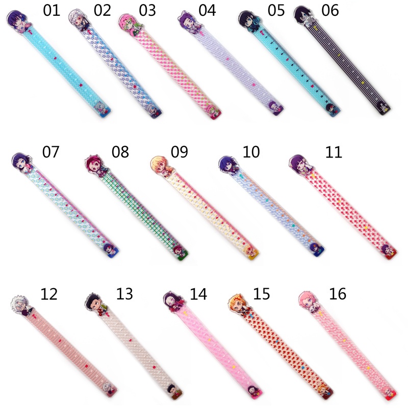 Thước Kẻ Acrylic Họa Tiết Hoạt Hình Anime Kimetsu No Yaiba Dễ Thương