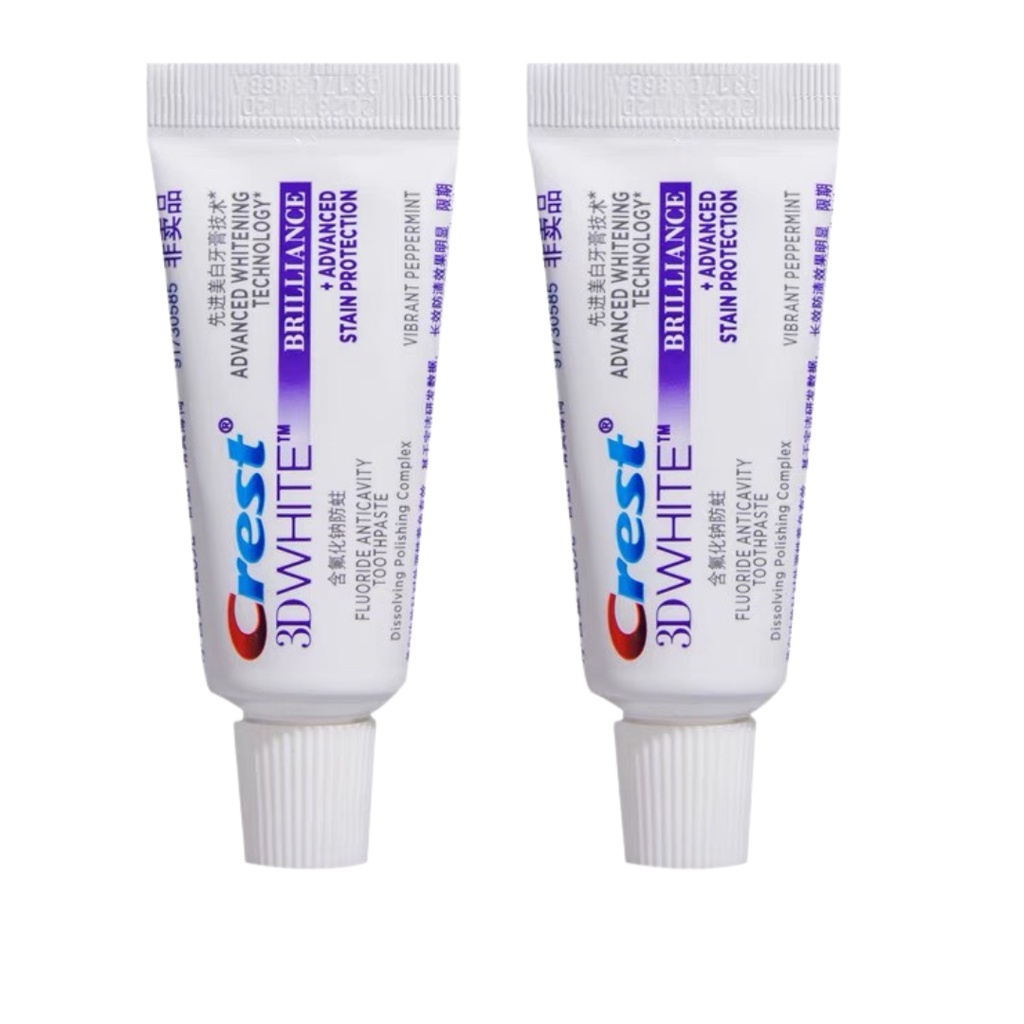 Kem đánh răng Crest 3D White 20g chính hãng bản Tmall - Giúp đánh bay mảng bám và cho hơi thở thơm mát