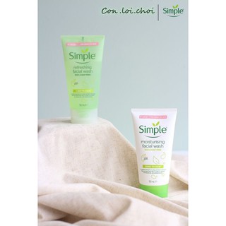 Sữa rửa mặt Simple Kind To Skin Refreshing/Moisturizing Facial Wash