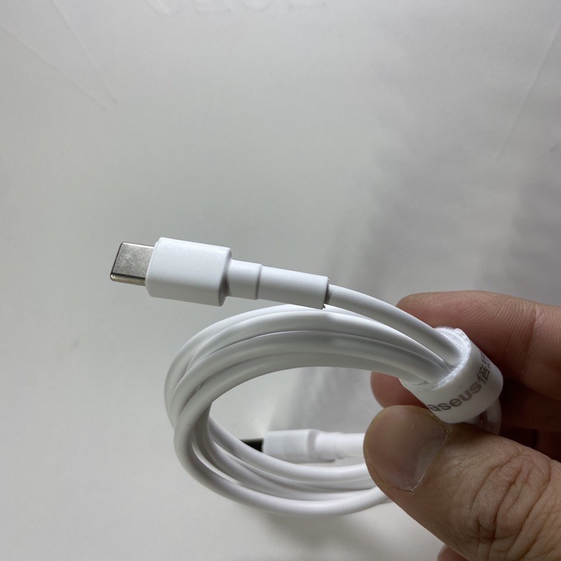[GIAO HỎA TỐC] Cáp sạc Baseus mini white trắng 1m (lingthning/type C; 2.4A/3A)