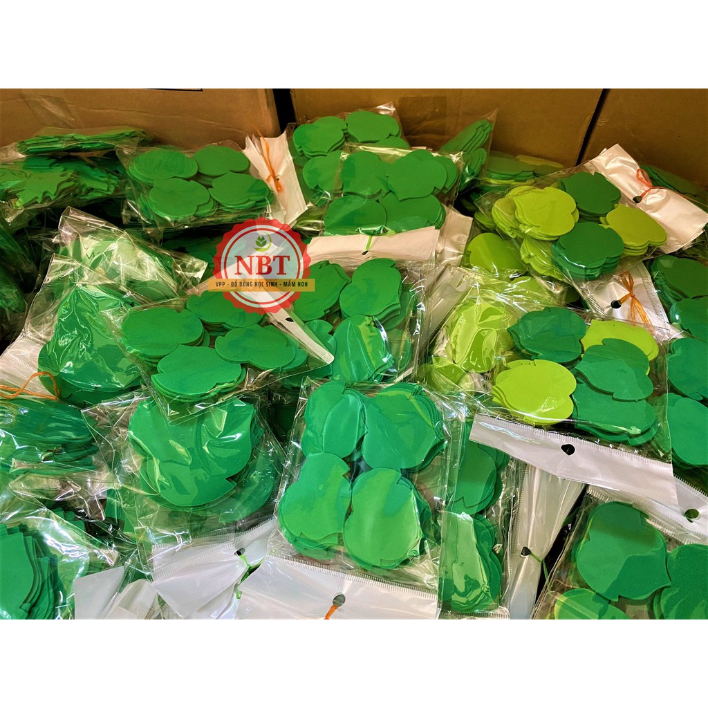 Lá xốp - Hoa xốp  dặp sẵn trang trí mầm non - Handmade