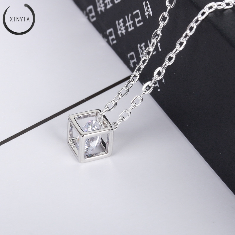 Dây chuyền mặt đính đá zircon thời trang cho nữ