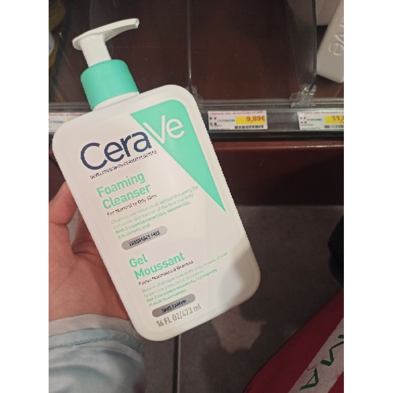 Sữa rửa mặt CeraVe Foaming Cleanser nội địa Pháp