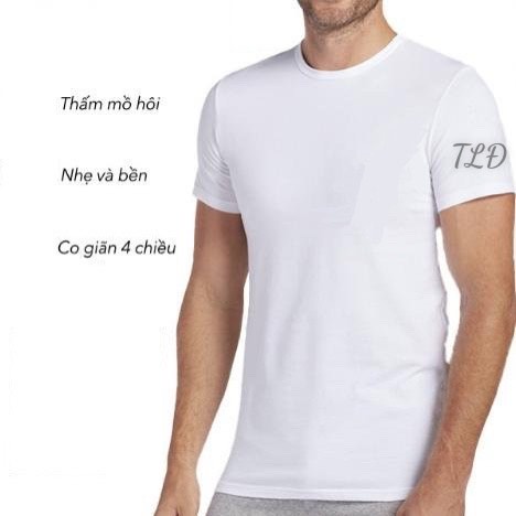Áo lót nam trắng cotton hanoisimex thấm hút mồ hôi tốt kiểu trơn có tay