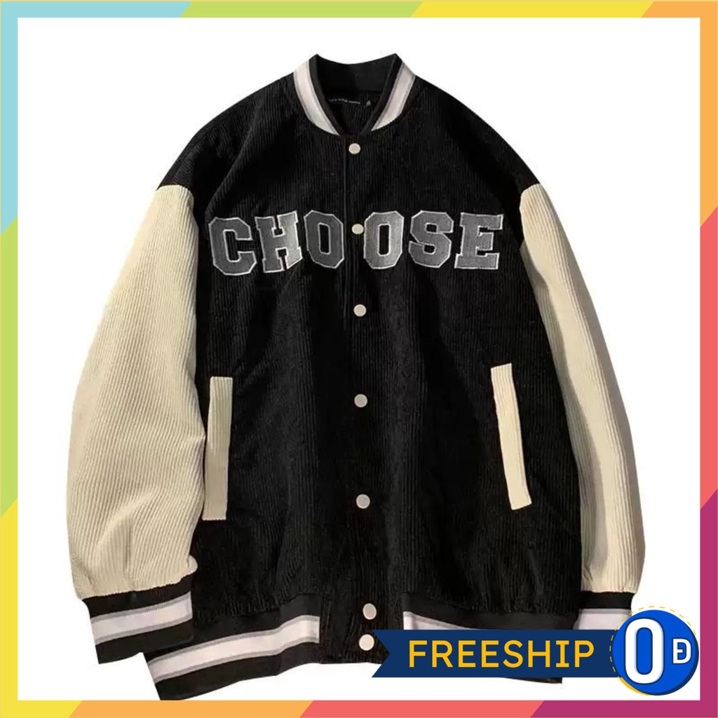 Áo khoác nỉ bomber nam nữ from rộng unisex nỉ bông K48