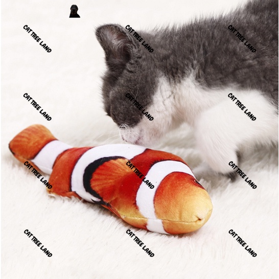 ĐỒ CHƠI CHÓ MÈO, CÁ CATNIP NHỒI BÔNG, TẶNG THÊM GÓI CATNIP