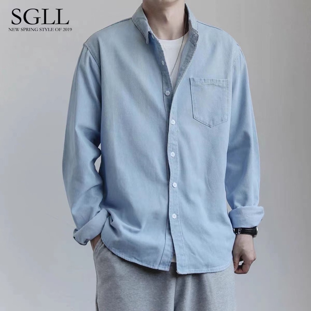 Áo Khoác Jeans Tay Dài Thời Trang Dành Cho Nam
