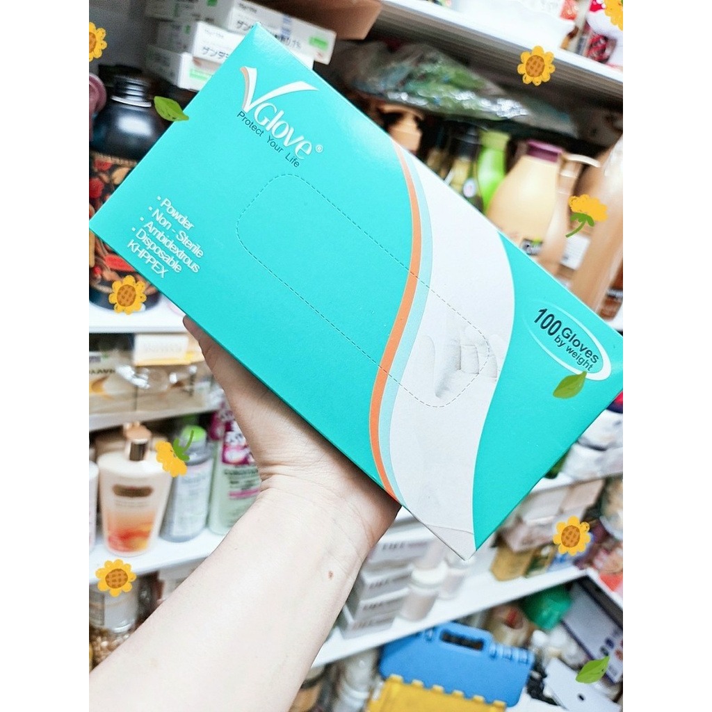 Hộp Găng Tay Y Tế Có Bột Latex Vglove - BX0370