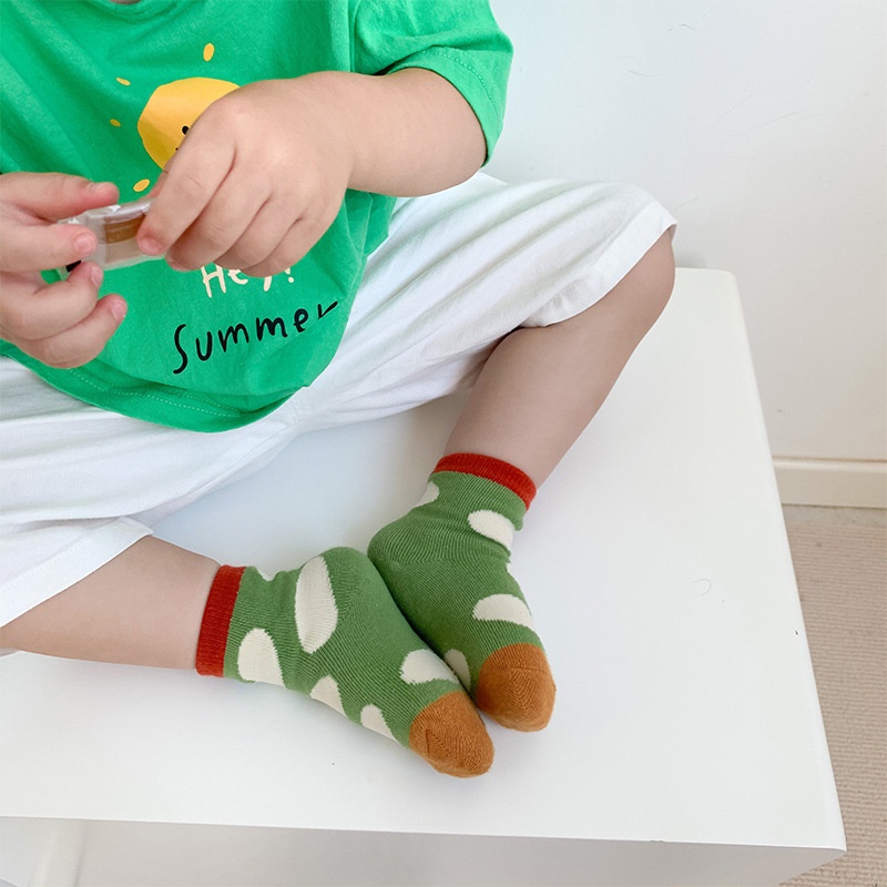 Set 5 đôi vớ KokoroCare MS-14 cotton chải hoạ tiết hoạt hình xinh xắn cho trẻ từ 3-12 tuổi size M/L/XL