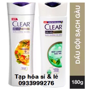 Dầu gội Clear mát lạnh bạc hà chai 180g