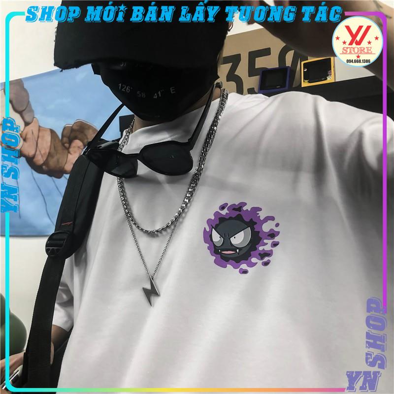 Áo thun nam nữ tay lỡ quả cầu lửa tím in tim , áo phông form rộng unisze phong cách ulzzang YNSHOP