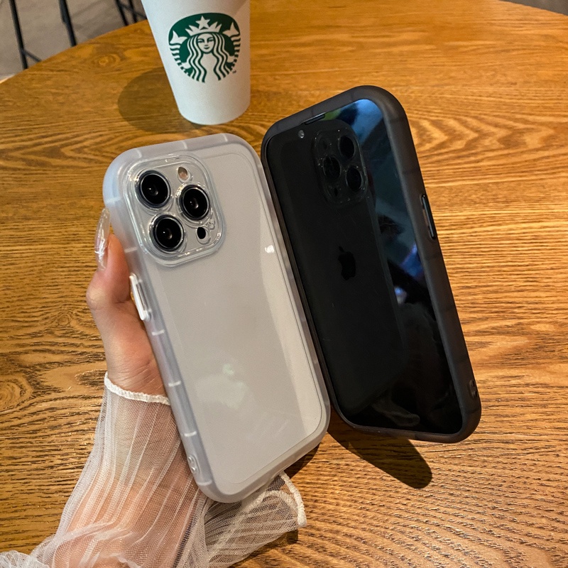 Ốp Điện Thoại Dày Trong Suốt Chống Rơi Đơn Giản Cho iPhone 11 12 Pro Max ip11 X XR Xs Max
