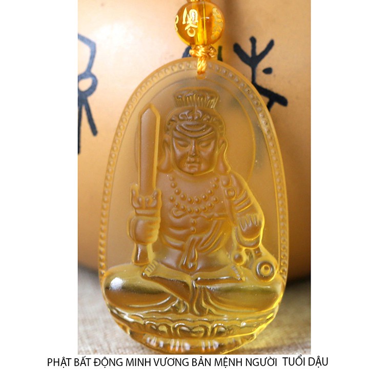 Dây chuyền vòng đeo cổ phật Bất Động Minh Vương -Bản mệnh cho tuổi Dậu-Tặng kèm theo dây