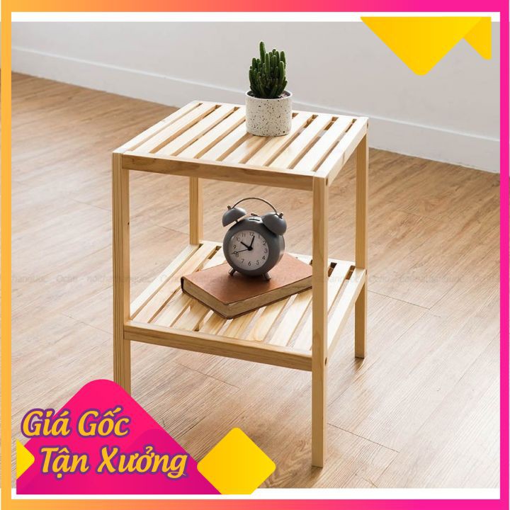 Kệ tab đầu giường gỗ Thông 2 tầng, 3 tầng, 4 tầng | BigBuy360 - bigbuy360.vn