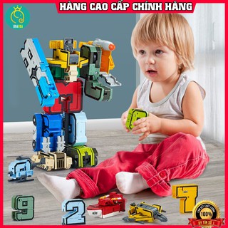 Robot biến hình 💥FreeShip – Sale sập sàn💥đồ chơi số chữ robot biến hình, động vật 15 chi tiết nhựa ABS cao cấp