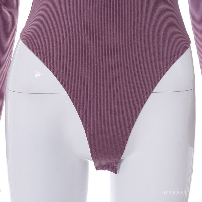 thời trang bộ đồ liền thân tay dài cổ cao phong cách đường phố cho nữ