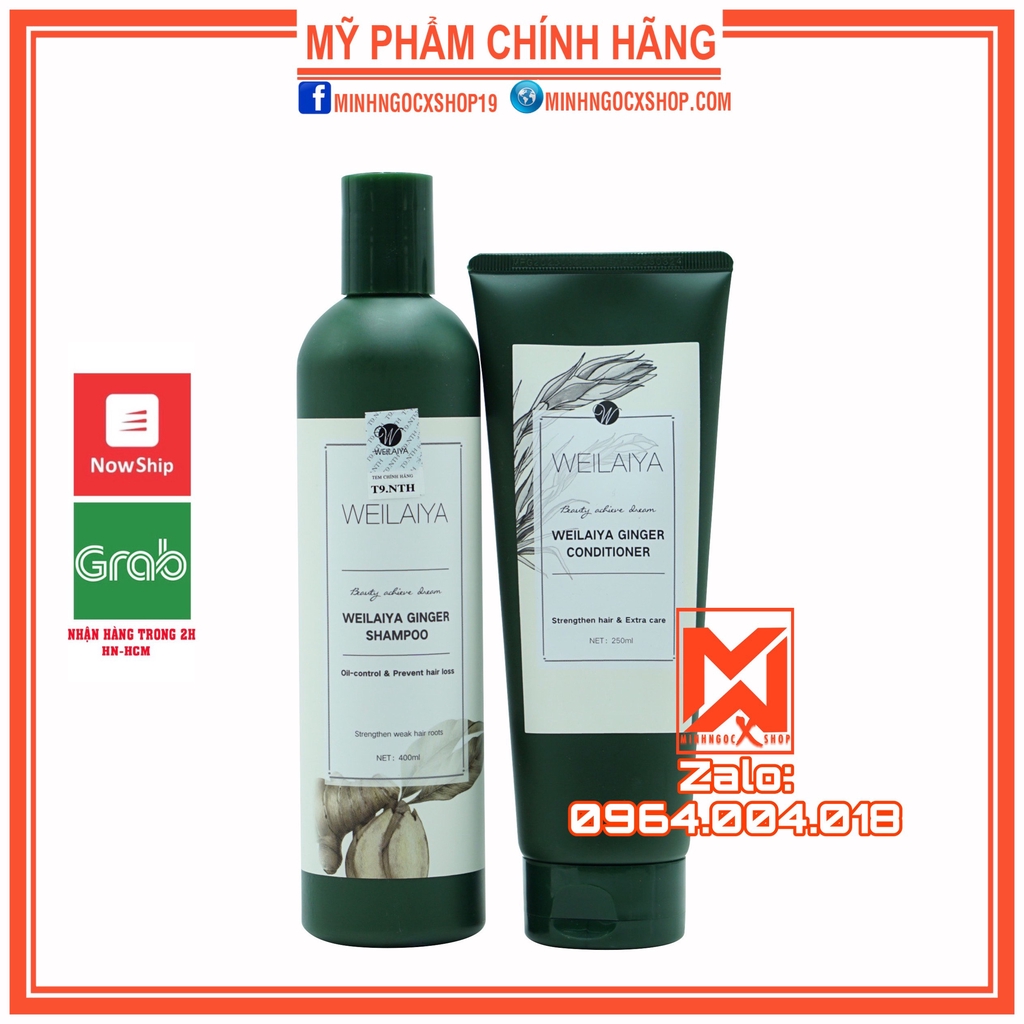 ✅[ TẶNG SET MINI ] DẦU GỘI WEILAIYA - DẦU GỘI XẢ TINH CHẤT GỪNG WEILAIYA 250 - 400ML HỖ TRỢ MỌC TÓC CHÍNH HÃNG