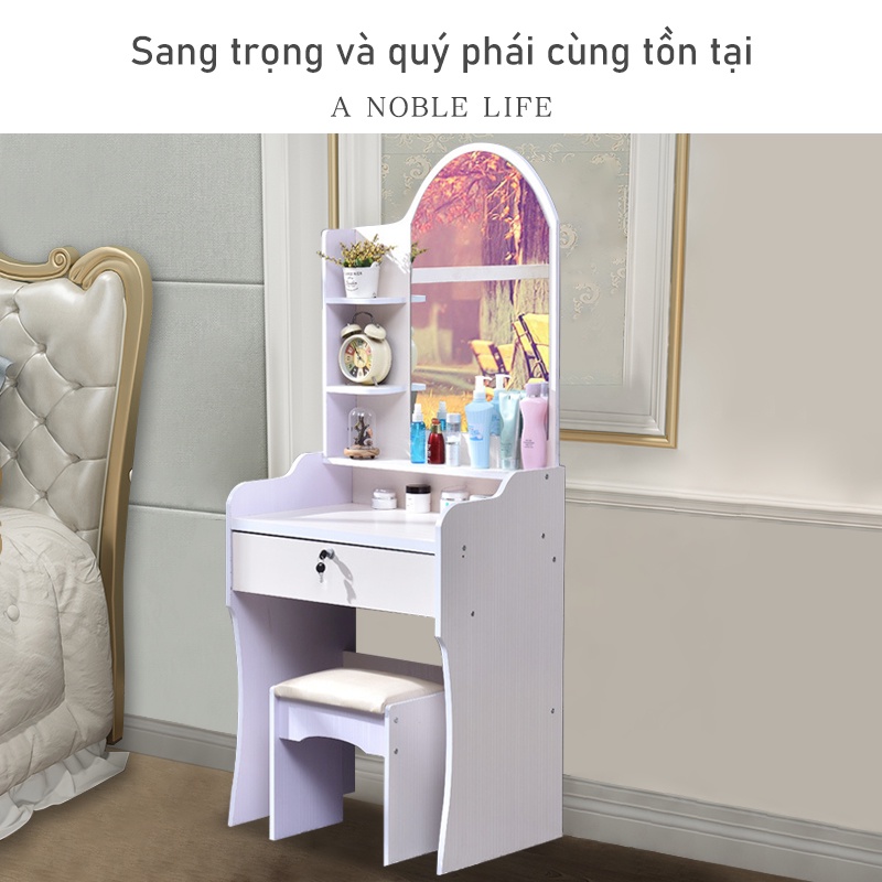 Bàn trang điểm xinh mini tiện gọn  kèm ghế YB15P