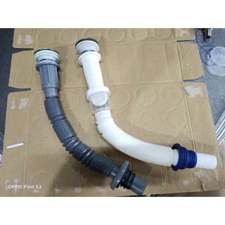 Bộ xã ruột gà - Xã Lavabo chậu rửa mặt - Xã xám và trắng - Xã xi phông
