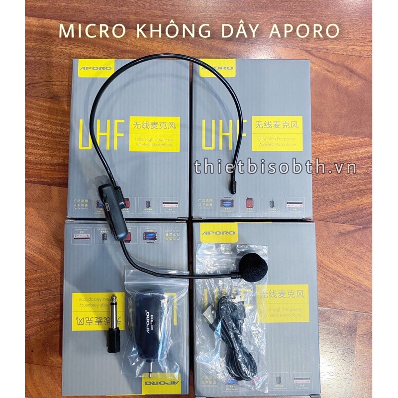 Micro Không Dây Aporo UHF Cho Các Dòng Máy Trợ Giảng