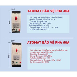 [Chống Dò] Attomat Chống Mất Pha Baili 40A,60A