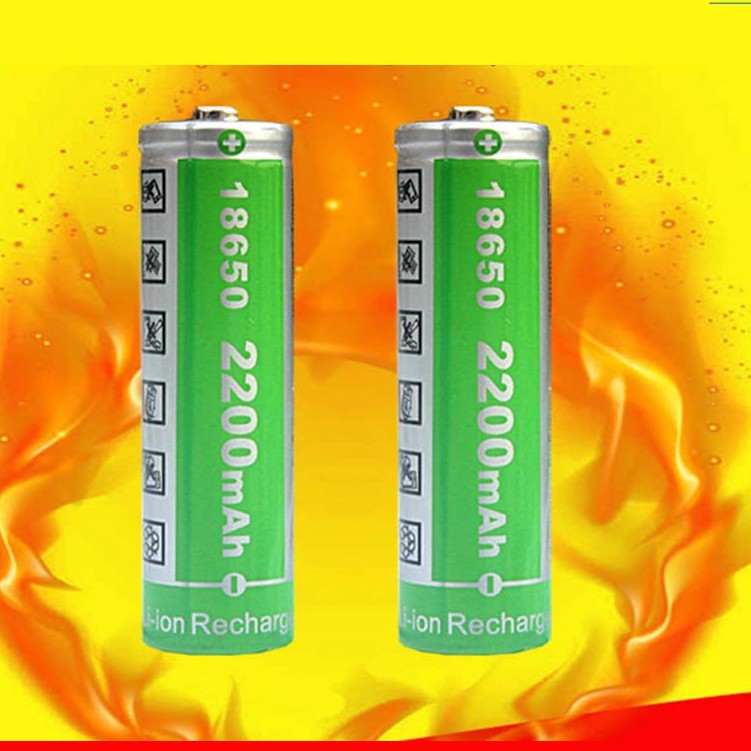 Pin + Sạc 18650 4.2V 2200mAh - 4400mah Lithium-ion ( loại đầu lồi cực + )