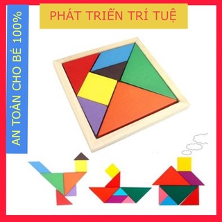 Bộ Ghép Hình Tangram Bằng Gỗ Sáng Tạo Cho Bé