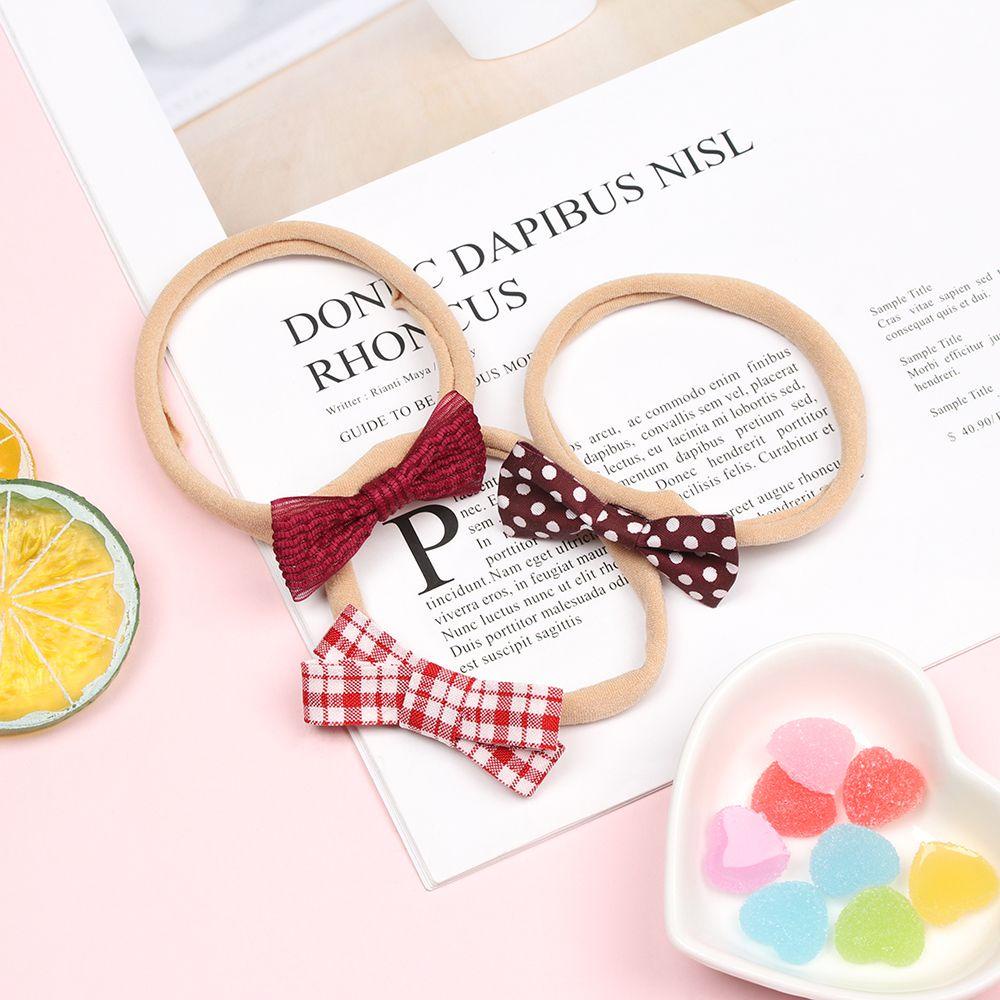 1 Dây Cột Tóc Trang Trí Nơ Họa Tiết Hoa Phong Cách Vintage Cho Bé Gái