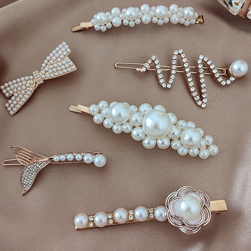 Kẹp Tóc Đính Ngọc Trai Thời Trang Hàn Quốc