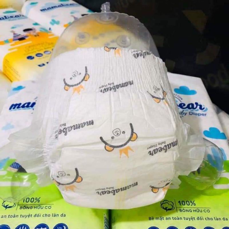 Tã dán bỉm Mamabear bông hữu cơ chống tràn an toàn cho trẻ sơ sinh S/M/50 miếng