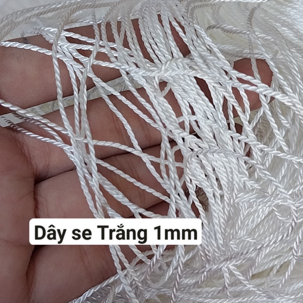 5-20met dây dù sợi se size 0.8mm - 1mm- 1.5mm bóng dùng đan vòng tay, thắt vòng tay, vòng cổ may mắn