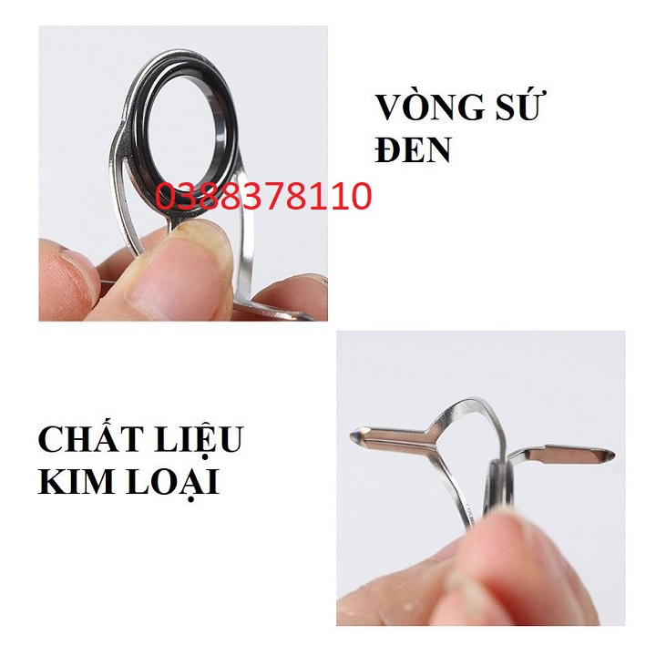 Bộ Khoen Cần Câu Máy 8 Chiếc Đủ Size