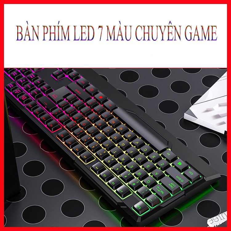 Bàn phím Gaming SRR siêu chất, led 7 màu cực đẹp, phím nhạy có thể chơi mọi tựa game, làm việc văn phòng. BH 6 tháng | BigBuy360 - bigbuy360.vn