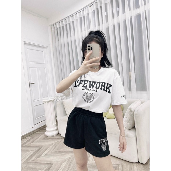 (ảnh thật) Quần short d as m lb monogram loang phối màu