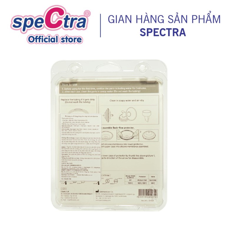 (Ko Matxa) Bộ phụ kiện hút sữa Spectra cổ rộng phụ kiện dùng cho máy hút sữa điện Hàn Quốc