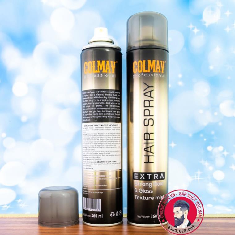 [TẶNG QUÀ] Gôm xịt tóc COLMAV HAIR SPRAY 2020 USA + Tặng Lược Chaoba | RẺ VÔ ĐỊCH