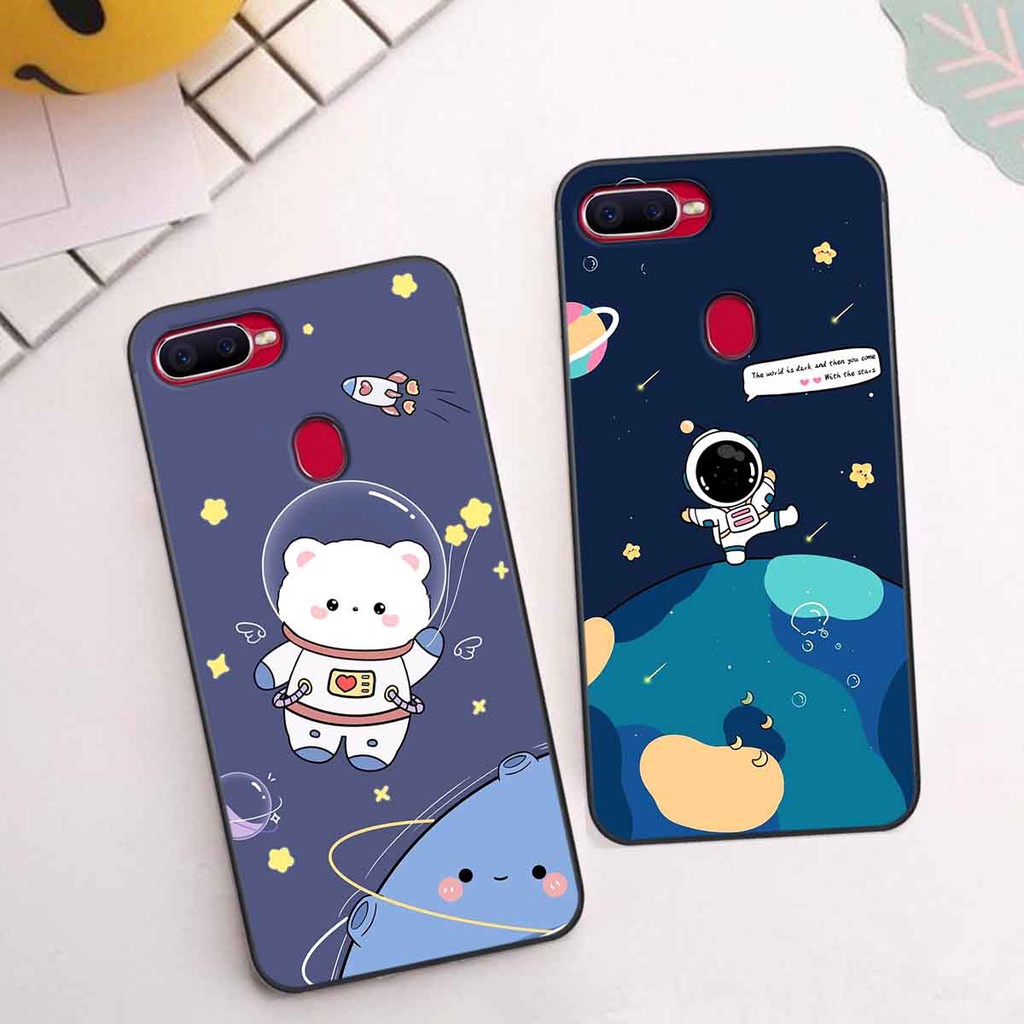 Ốp Oppo A5s / A7 / F9 / A12 in hình vũ trụ, phi hành gia bầu trời cute dễ thương