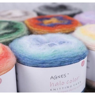 Len Mohair loang ombre Agnes halo color