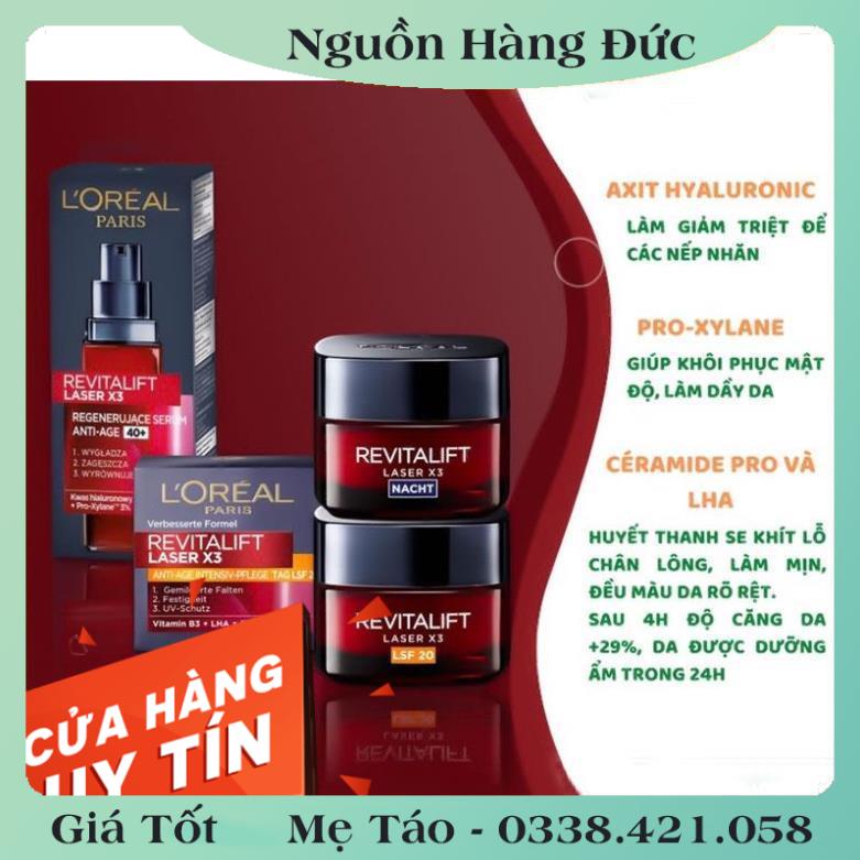 [auth] KEM DƯỠNG DA CHỐNG LÃO HÓA – GIÚP MỜ THÂM NÁM LOREAL REVITALIFT LASER X3, 50ML Nội địa Đức Đủ Bill [Hot]