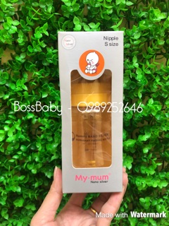 Bình sữa Nano Silver Mummy Bear cổ hẹp 150ml